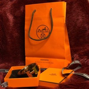 Hermes Clic Clac H Bracelet in Noir